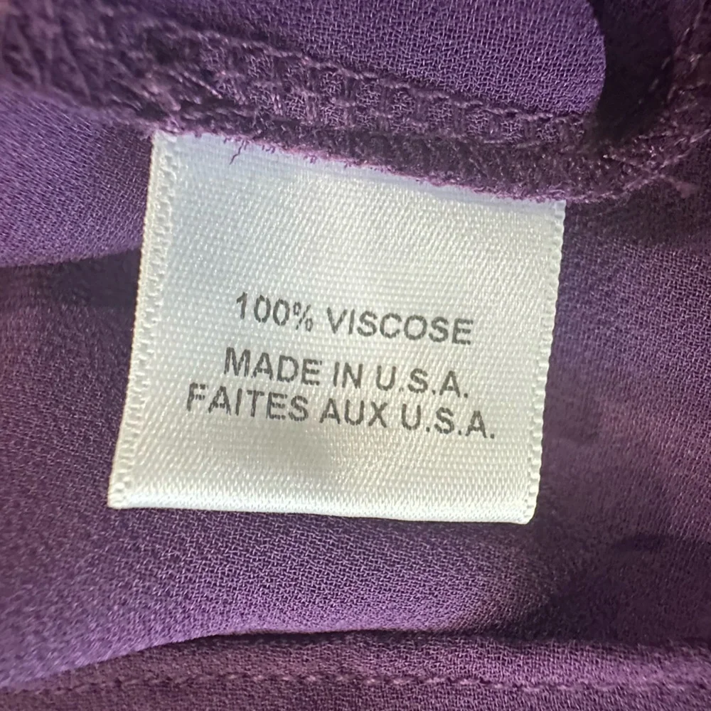 MISA Los Angeles Imelda Ruffle Tiered Mini Dress Purple Sleeveless Medium - Picture 13 of 15